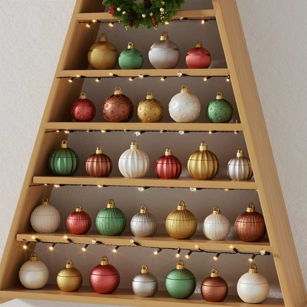 Twinkle Bauble Candle Jar Concrete Jesmonite Silicone Mold 4 Oz Candle Refill Mold Christmas Home Decoration