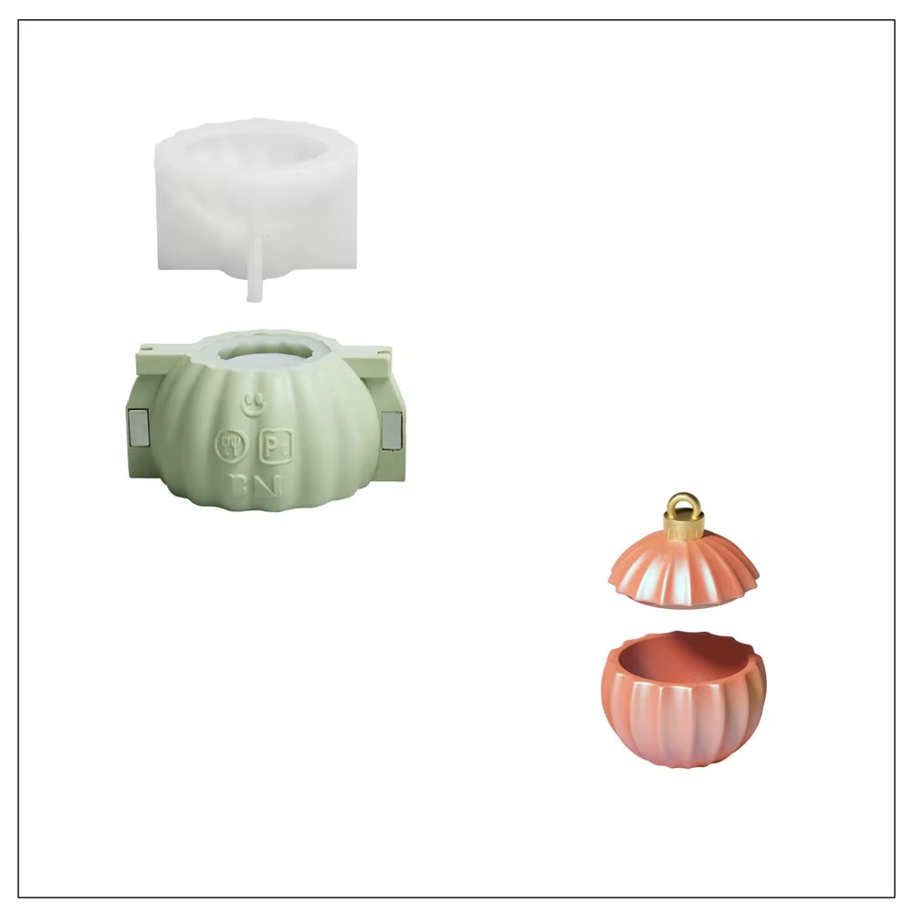 Twinkle Bauble Candle Jar Concrete Jesmonite Silicone Mold 4 Oz Candle Refill Mold Christmas Home Decoration