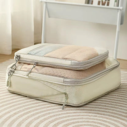 ﻿ Travel Storage Bag 5-Piece Set with Mesh Compression Storage Bag Luggage Organizer Bag Space Saving Portable Set