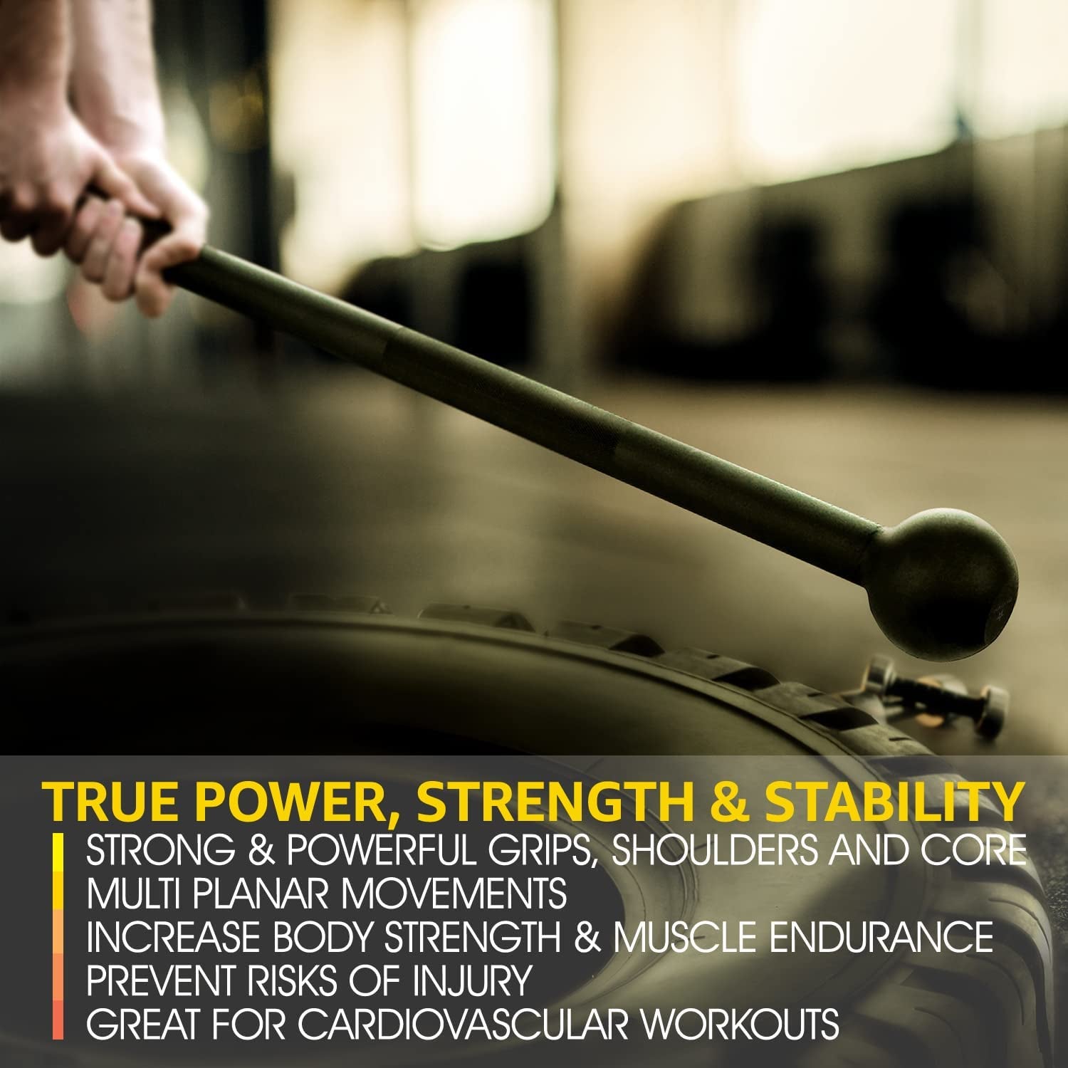 Steel Mace Bell for Comprehensive Strength Training - Enhancing Full Body Workouts, Muscle Development, Shoulder Stability, Grip Strength, and Forearm Rehabilitation Available in 5, 7, 10, 15, 20, 25, and 30 lbs for Both Men and Women