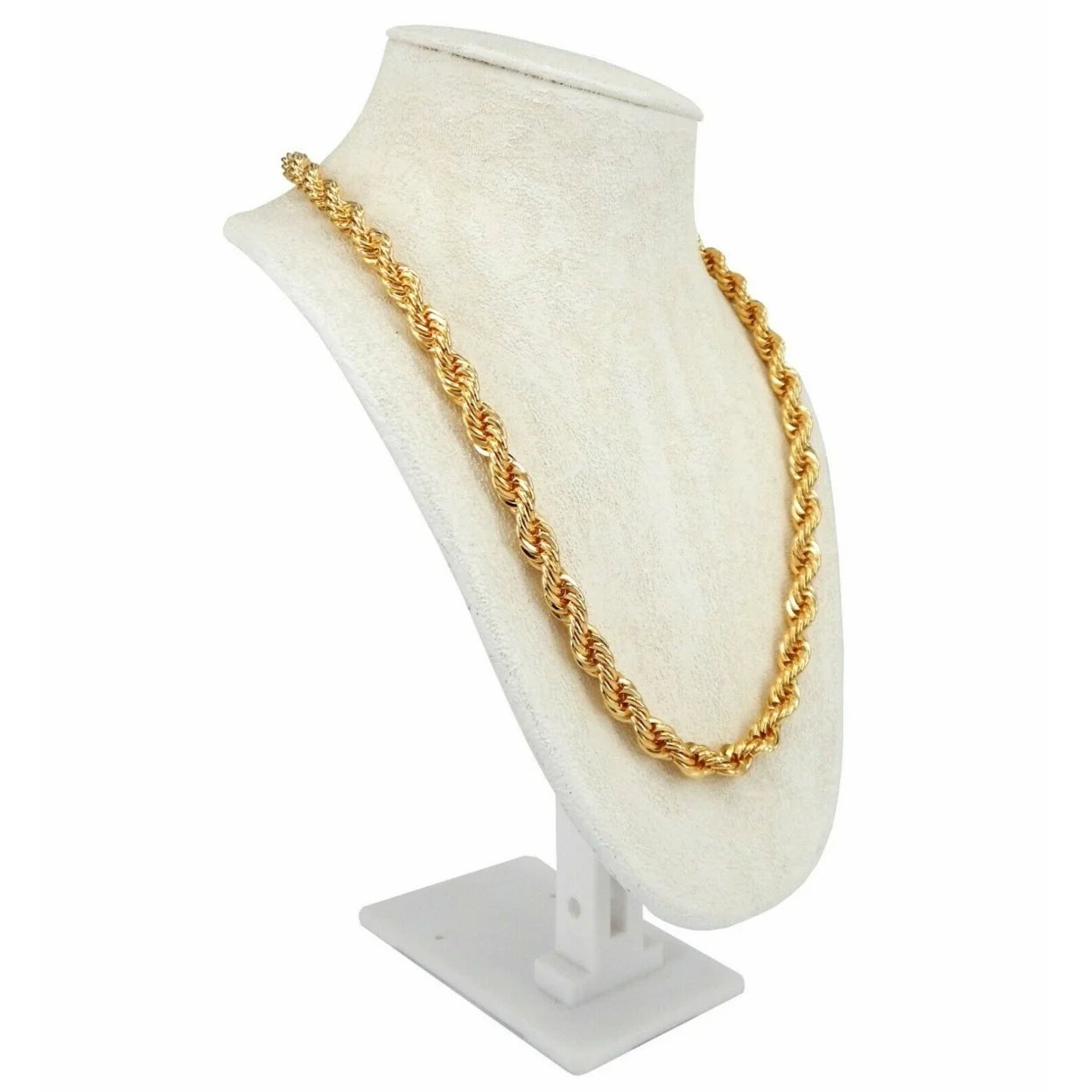 Mens 6Mm Italian Rope Chain Necklace 14K Gold Filled High Polish Finsh 20 to 30" Inch