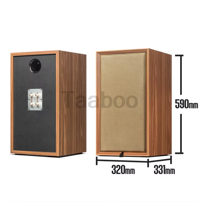 8-Inch Three-Way Labyrinth Speaker Enclosure for DIY Hi-Fi Audio Bookshelf Applications - Handmade Wooden Passive Speaker Box