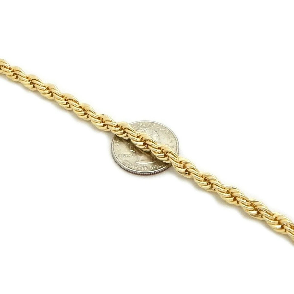 Mens 6Mm Italian Rope Chain Necklace 14K Gold Filled High Polish Finsh 20 to 30" Inch