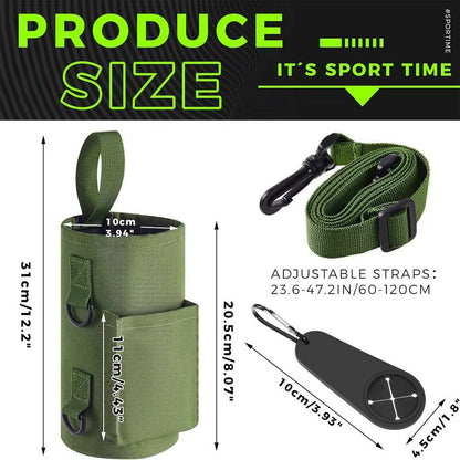 Magnetic Gym Water Bottle Carrier - Portable Non-Slip Sling Bag for Gym Accessories