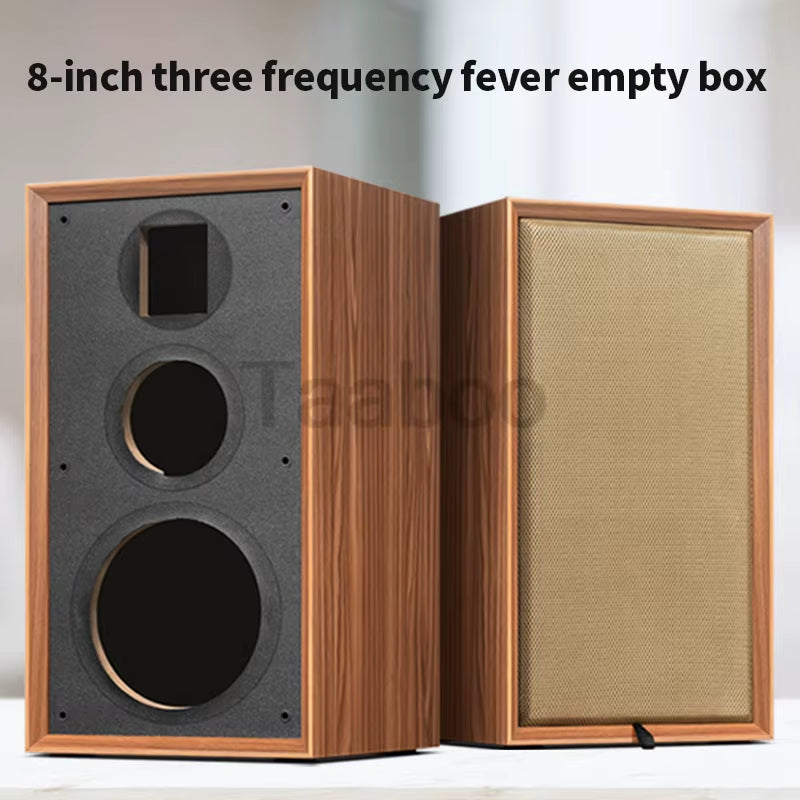 8-Inch Three-Way Labyrinth Speaker Enclosure for DIY Hi-Fi Audio Bookshelf Applications - Handmade Wooden Passive Speaker Box