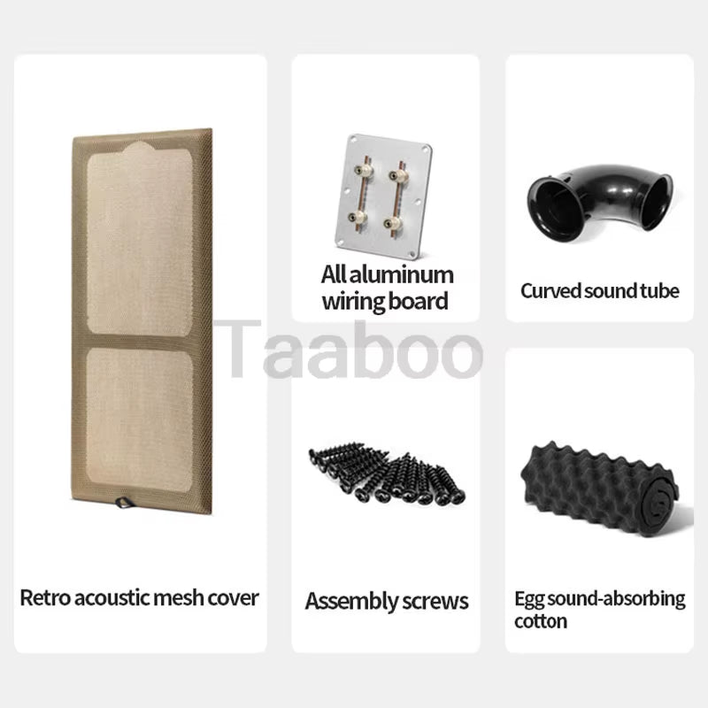 8-Inch Three-Way Labyrinth Speaker Enclosure for DIY Hi-Fi Audio Bookshelf Applications - Handmade Wooden Passive Speaker Box