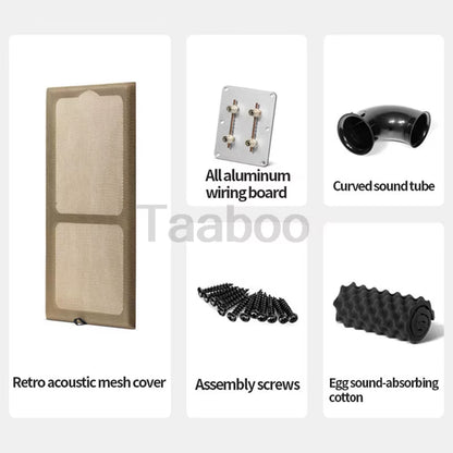 8-Inch Three-Way Labyrinth Speaker Enclosure for DIY Hi-Fi Audio Bookshelf Applications - Handmade Wooden Passive Speaker Box