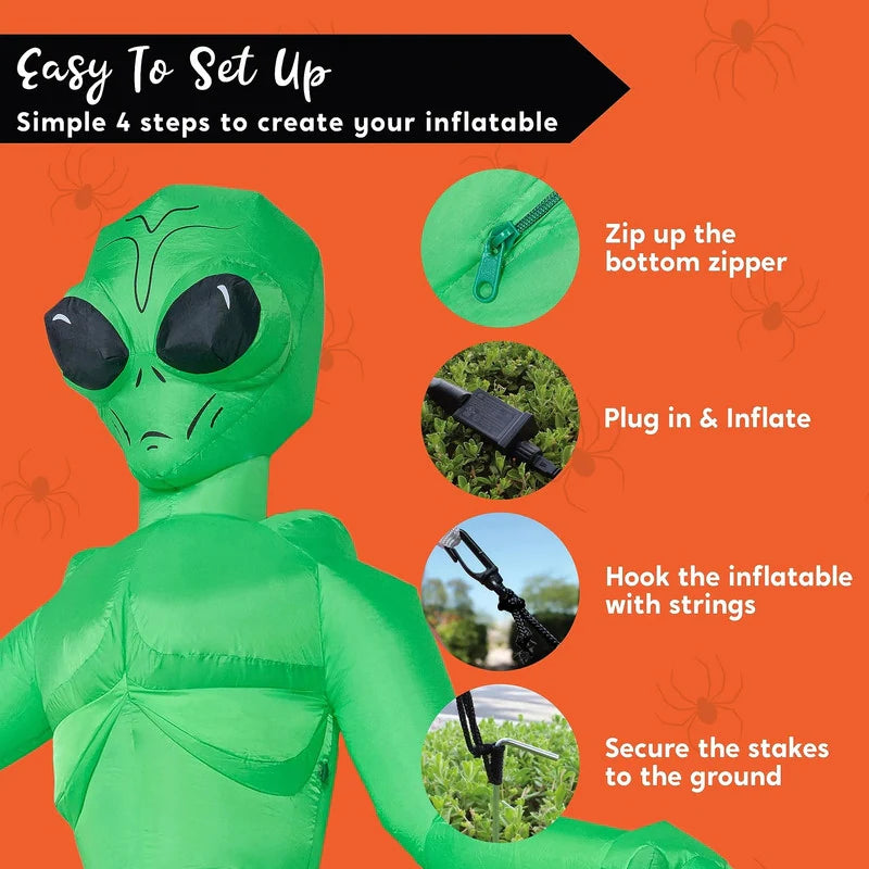 9 FT Halloween Inflatable Giant Alien
