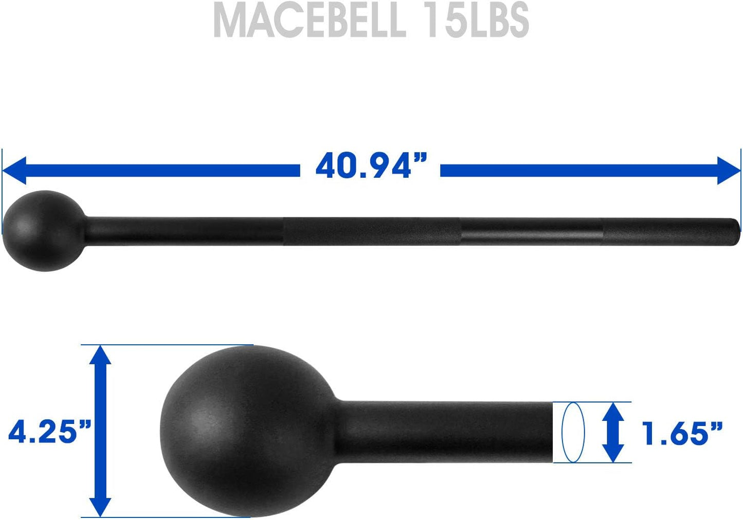 Steel Mace Bell for Comprehensive Strength Training - Enhancing Full Body Workouts, Muscle Development, Shoulder Stability, Grip Strength, and Forearm Rehabilitation Available in 5, 7, 10, 15, 20, 25, and 30 lbs for Both Men and Women