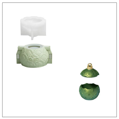 Twinkle Bauble Candle Jar Concrete Jesmonite Silicone Mold 4 Oz Candle Refill Mold Christmas Home Decoration