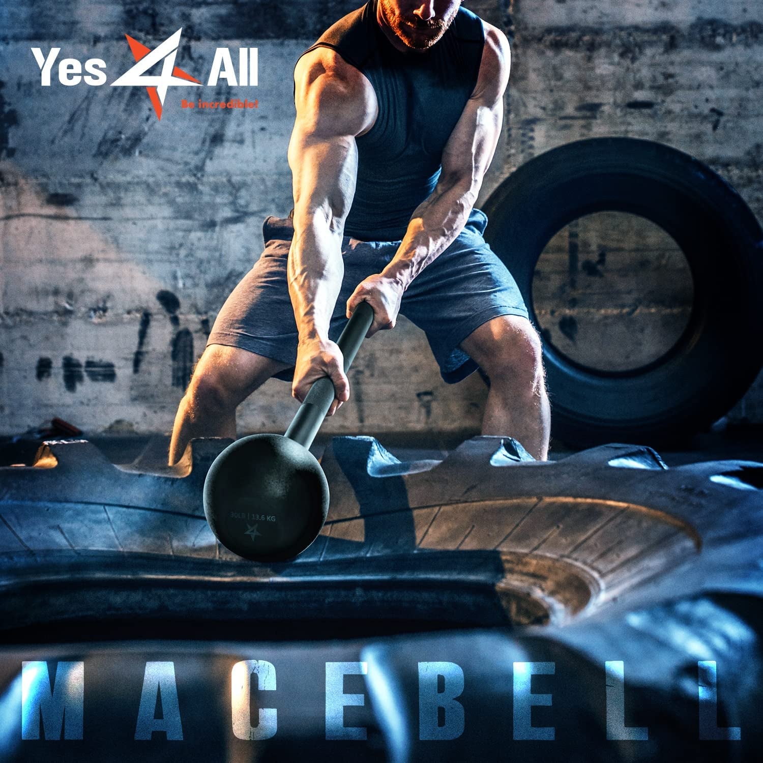 Steel Mace Bell for Comprehensive Strength Training - Enhancing Full Body Workouts, Muscle Development, Shoulder Stability, Grip Strength, and Forearm Rehabilitation Available in 5, 7, 10, 15, 20, 25, and 30 lbs for Both Men and Women