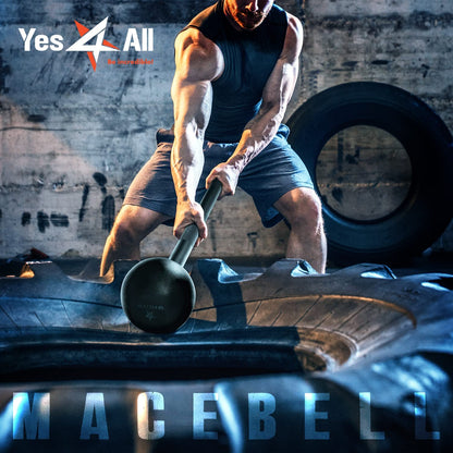Steel Mace Bell for Comprehensive Strength Training - Enhancing Full Body Workouts, Muscle Development, Shoulder Stability, Grip Strength, and Forearm Rehabilitation Available in 5, 7, 10, 15, 20, 25, and 30 lbs for Both Men and Women