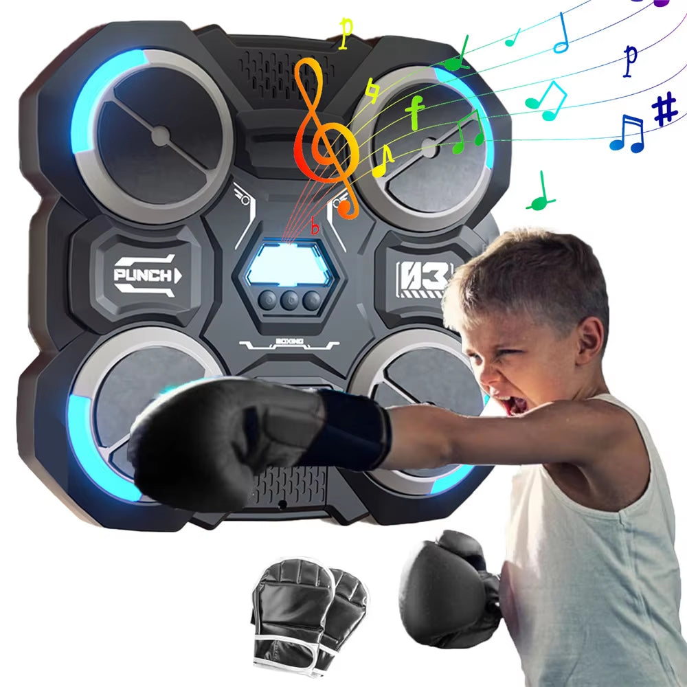 Bluetooth-Compatible Smart Music Boxing Machine for Children - Wall Mounted Design