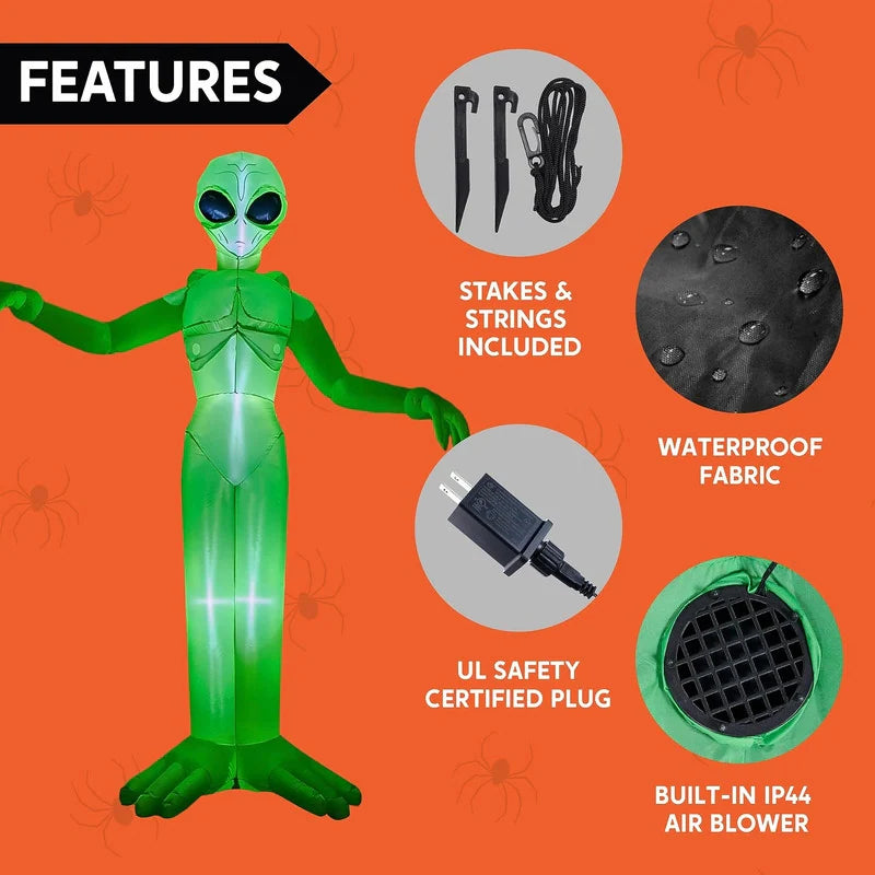 9 FT Halloween Inflatable Giant Alien