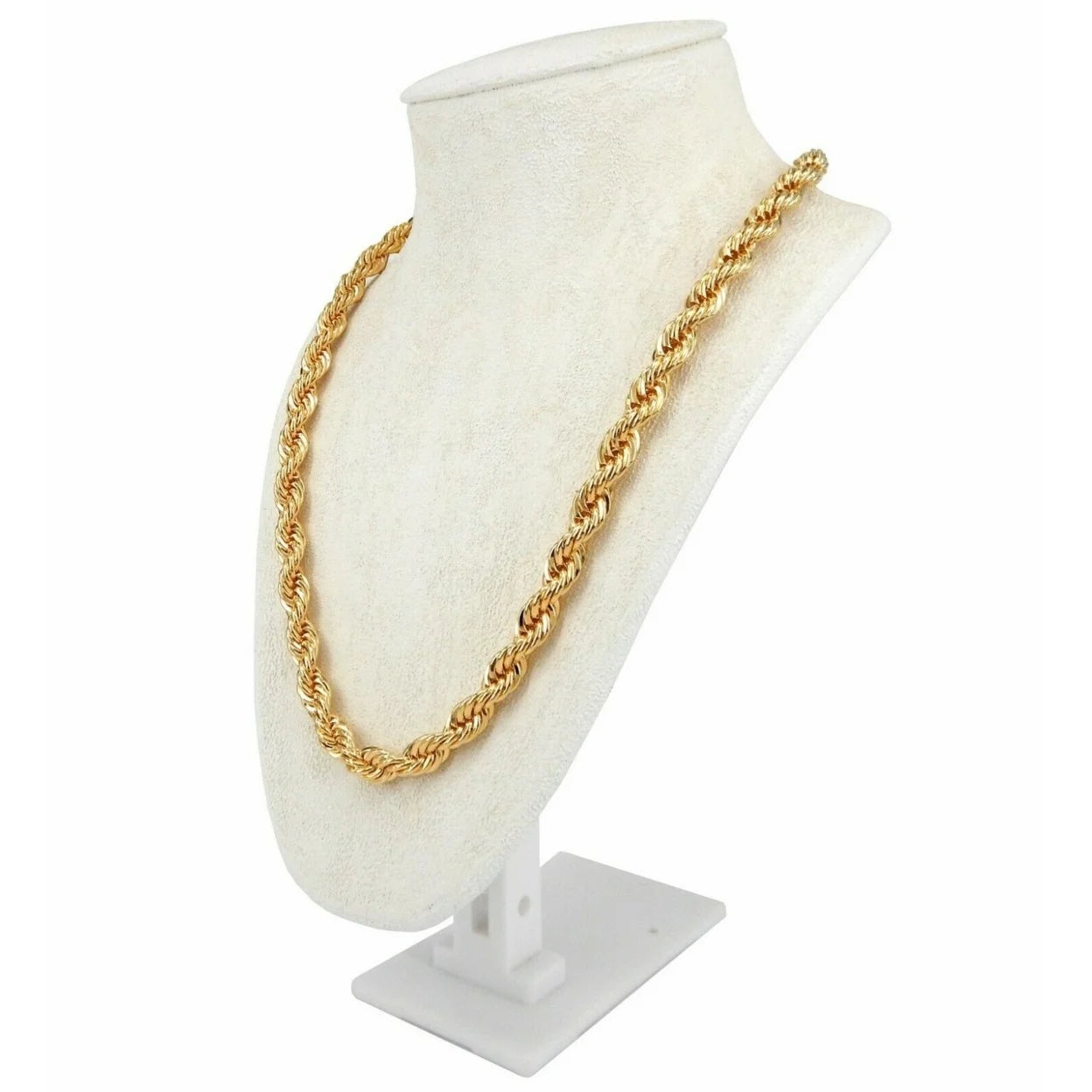 Mens 6Mm Italian Rope Chain Necklace 14K Gold Filled High Polish Finsh 20 to 30" Inch