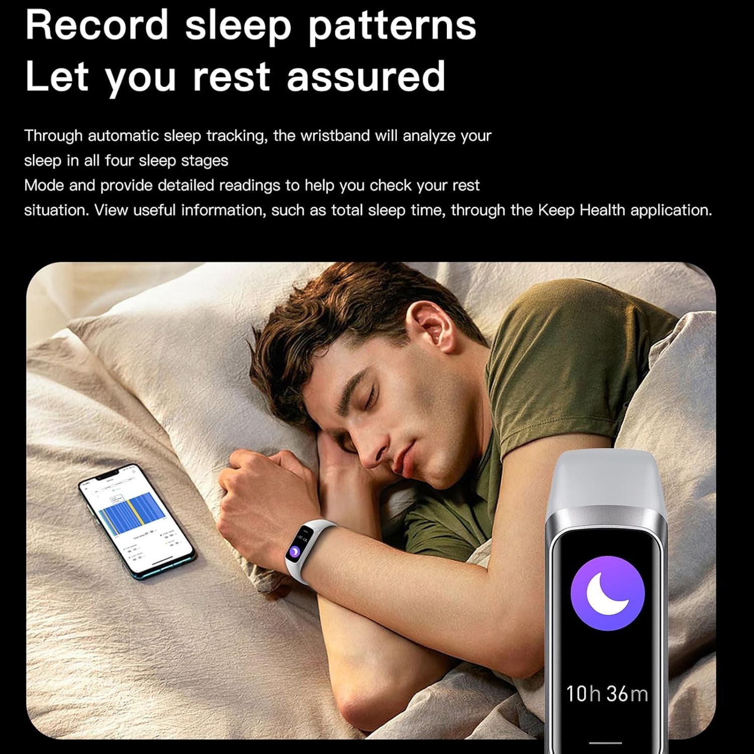 Health and Fitness Tracker for Men and Women - AMOLED Display, Slim Design, 25 Sports Modes, Heart Rate and Blood Pressure Monitoring, Alarm, Stopwatch, Calorie Tracking, IP68 Waterproof