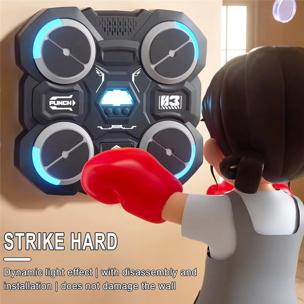 Bluetooth-Compatible Smart Music Boxing Machine for Children - Wall Mounted Design
