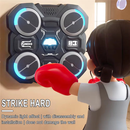 Bluetooth-Compatible Smart Music Boxing Machine for Children - Wall Mounted Design